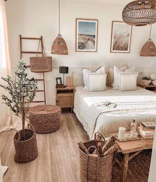 Chambre décorer à l'esprit Bali