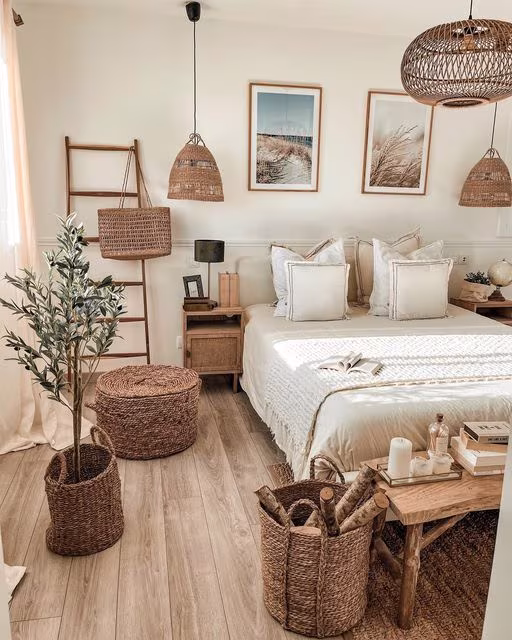 Chambre décorer à l'esprit Bali