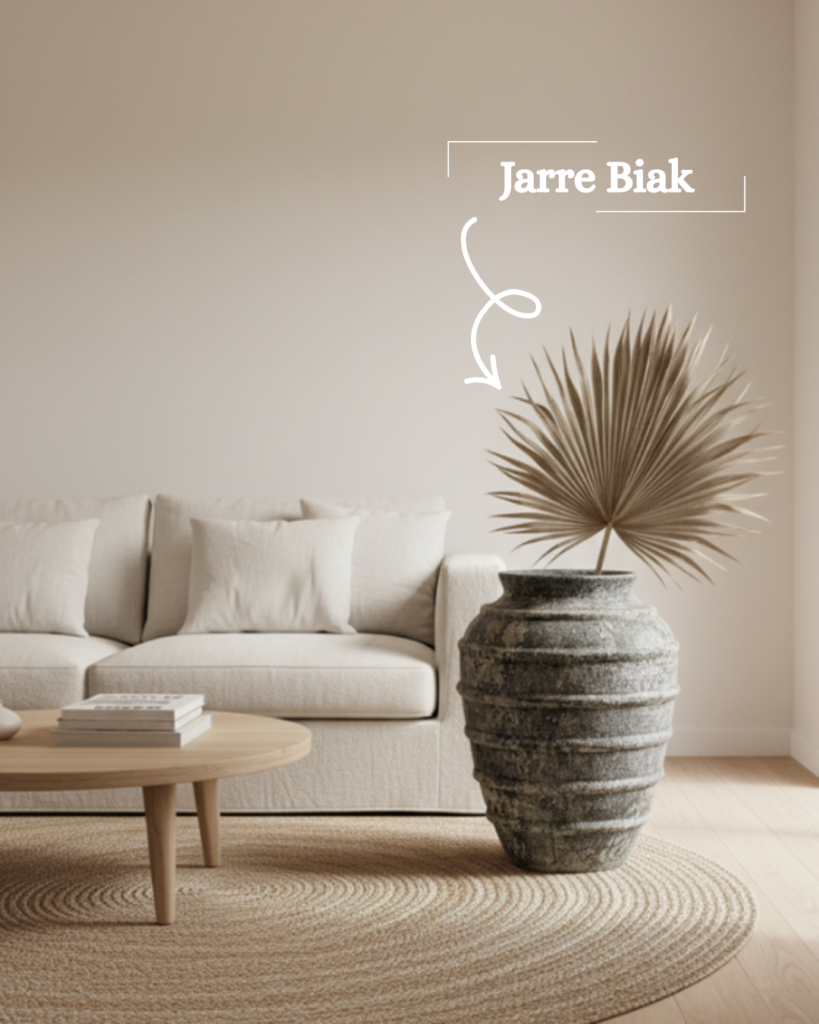 Jarre décorative Biak esprit bohème et authenticité artisanale